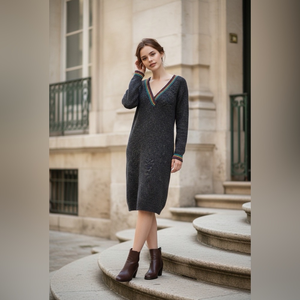Knit‎ Knack Vintage  long sleeve lame’ dress ( XS)